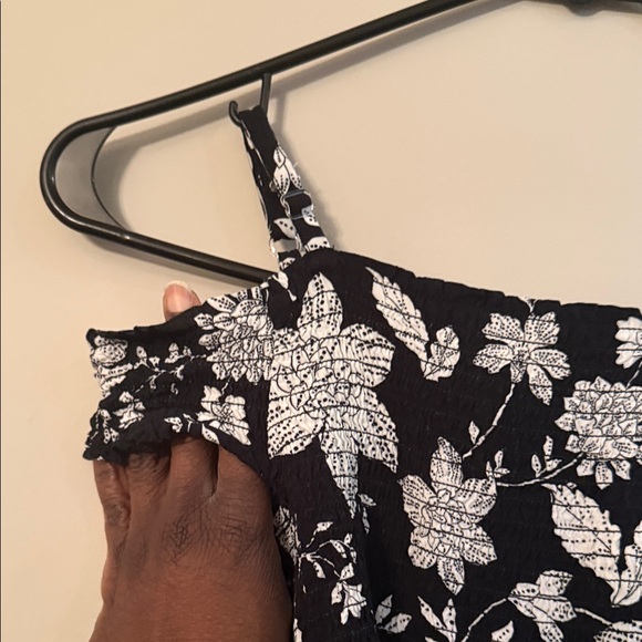 Floral Black and White off shoulder dress - Picture 2 of 4